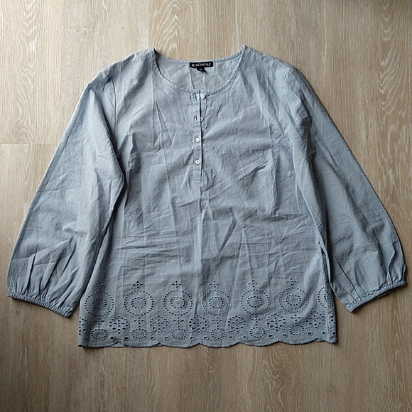 J. Crew Tops - J Crew Mercantile Eyelet Puff Sleeve Top